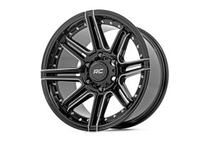 Wheel - Rough Country - 88 Series, One-Piece, 6x5.5, +0mm - Gloss Black Wheel - Rough Country - 88 Series, One-Piece, 6x5.5, +0mm - Gloss Black